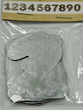 60 Pieces Galvanized Numbers, 0-9, Bundle DIY Arts And Crafts